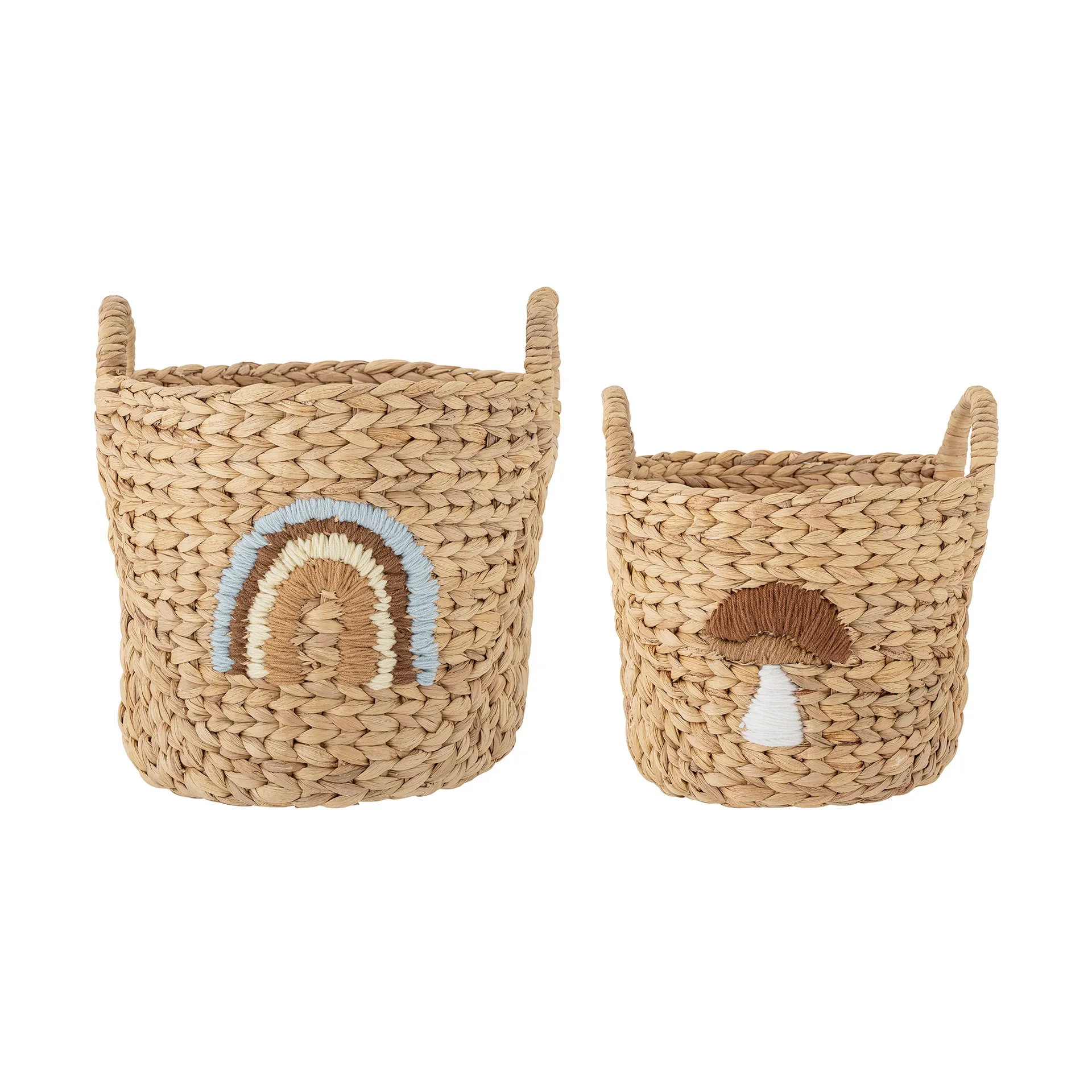 Agnes storage box with handle 2 pieces, Rainbow-Mushroom Bloomingville