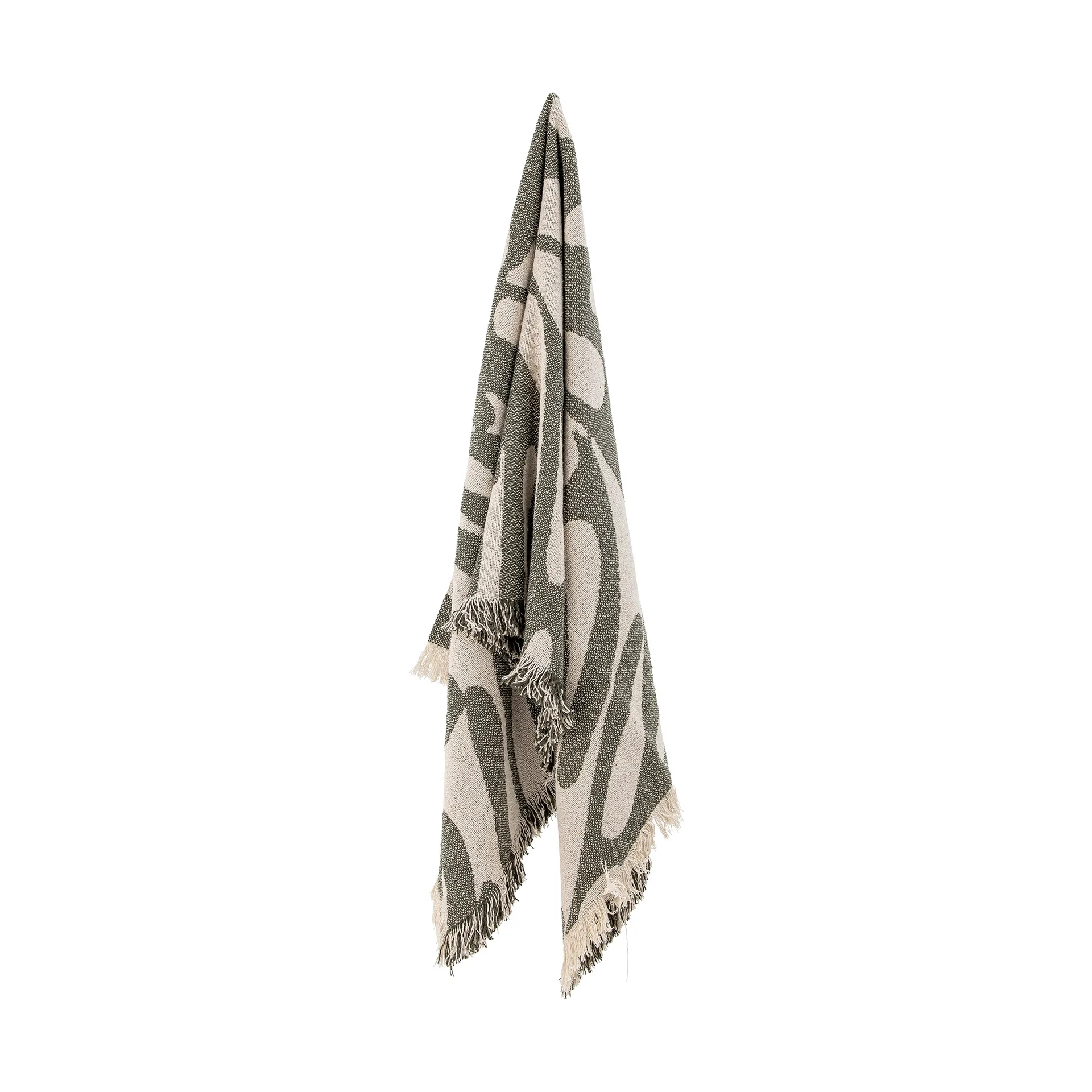 Alk cotton throw 130x160 cm, Beige-green Bloomingville