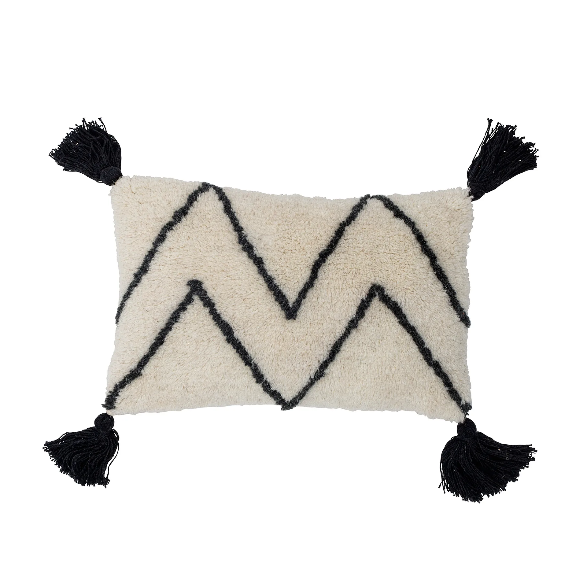 Ayn pillow 25x40 cm, White-black Bloomingville