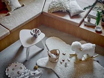 Bear wool rug 200x140 cm - White - Bloomingville