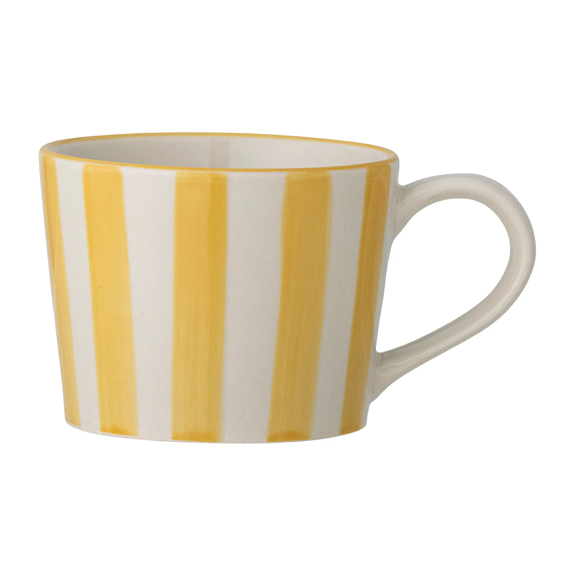 Begonia mug Ø8.5x7 cm, Yellow stripes Bloomingville