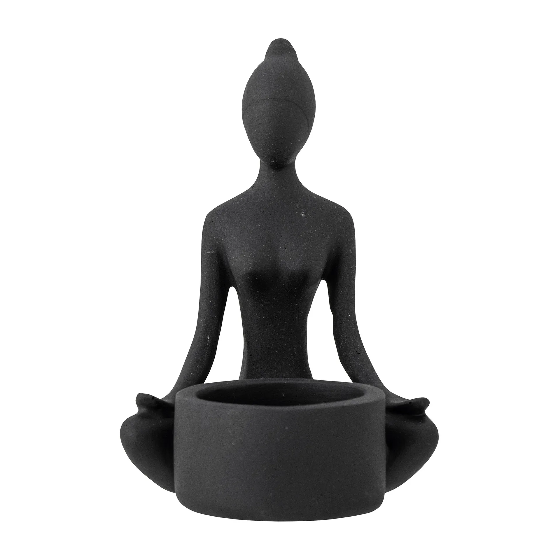 Benna tea light holder 12 cm, Black Bloomingville