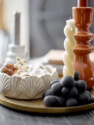 Betial candle sticks 12x9x6 cm - Black cement - Bloomingville