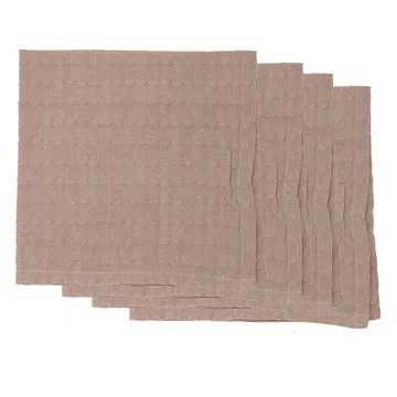 Bloomingville cotton serviette 4-pack - brown - Bloomingville