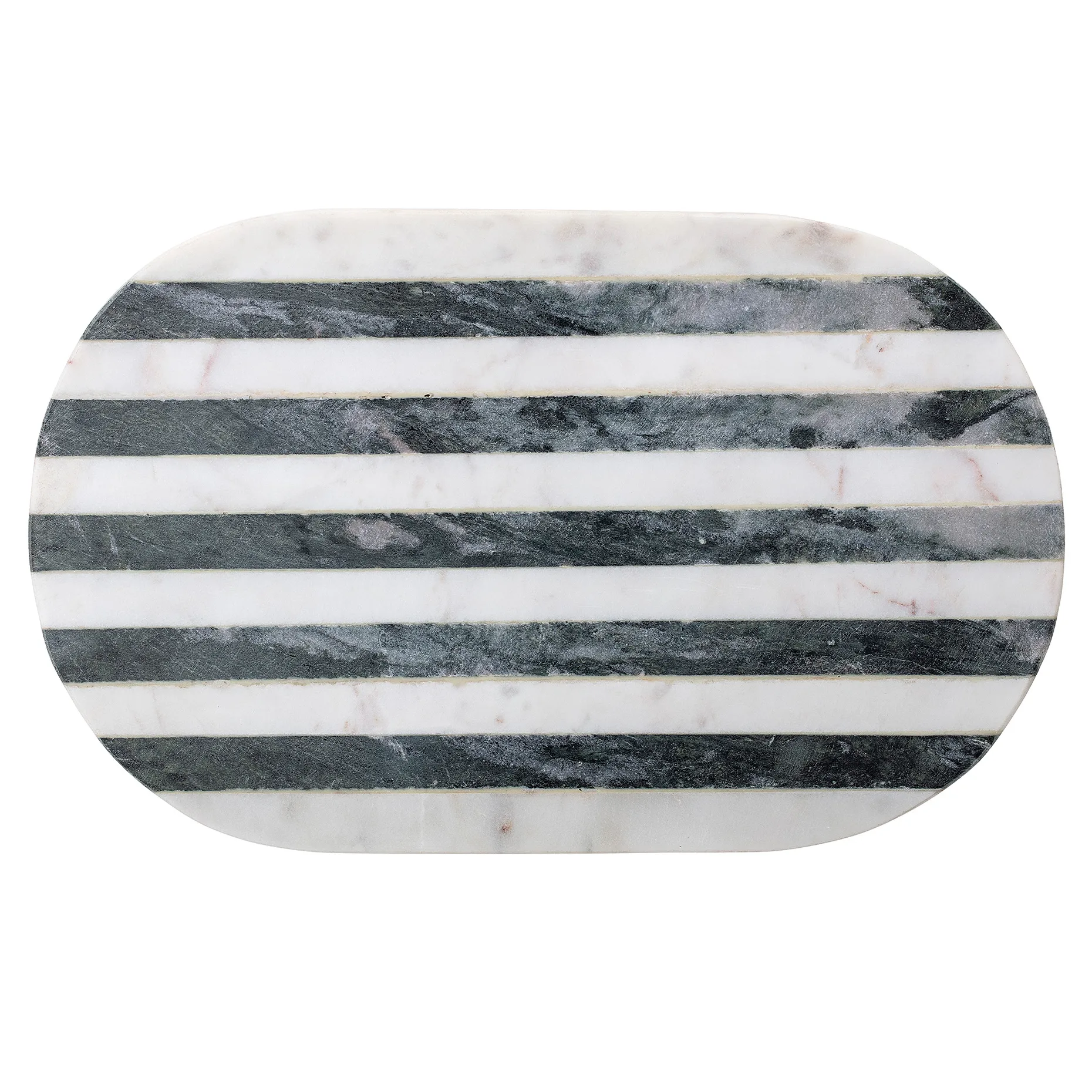 Bloomingville striped cutting board, Black-white Bloomingville