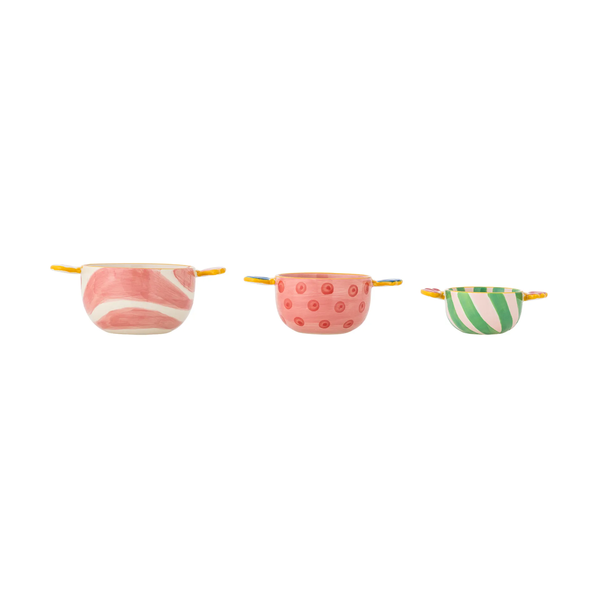 Caramella bowls 3 pieces, Pink Bloomingville