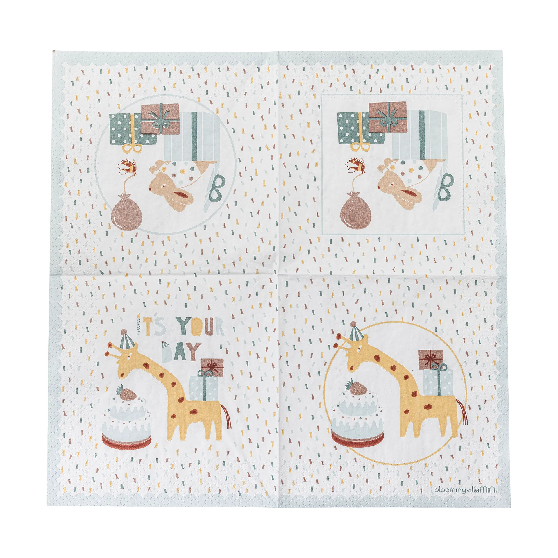 Celebrate paper napkin 20-pack, Blue Bloomingville