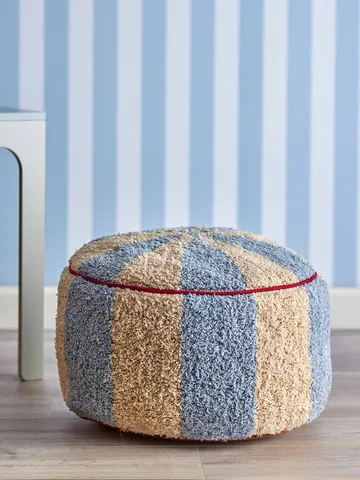 Charoline pouf Ø44 cm - Blue-white-red - Bloomingville