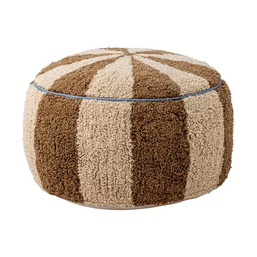 Charoline pouf Ø44 cm - Brown-white-blue - Bloomingville