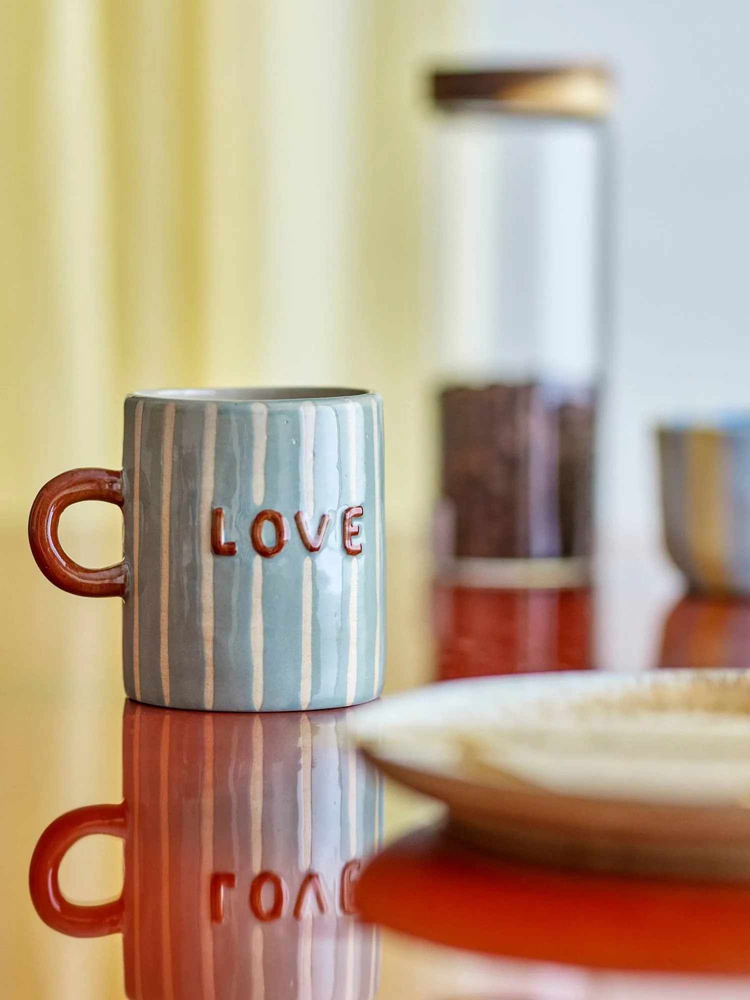 Cherish mug, Blue Bloomingville