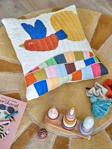 Colorine cushion cotton 45x45 cm - Natural - Bloomingville