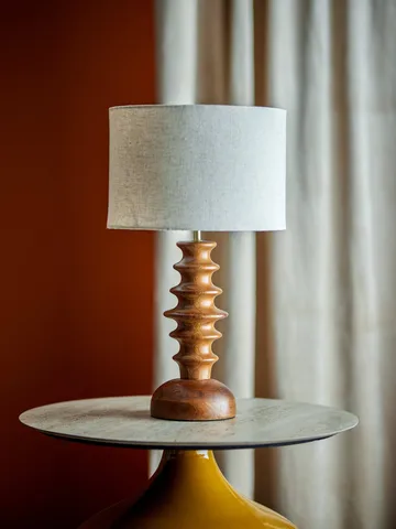 Elinora table lamp - Brown, Ø30 cm - Bloomingville