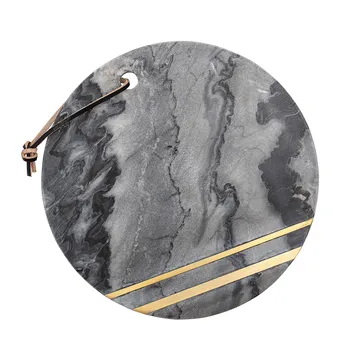 Eluna cutting board marble Ø25.5 cm - grey - Bloomingville