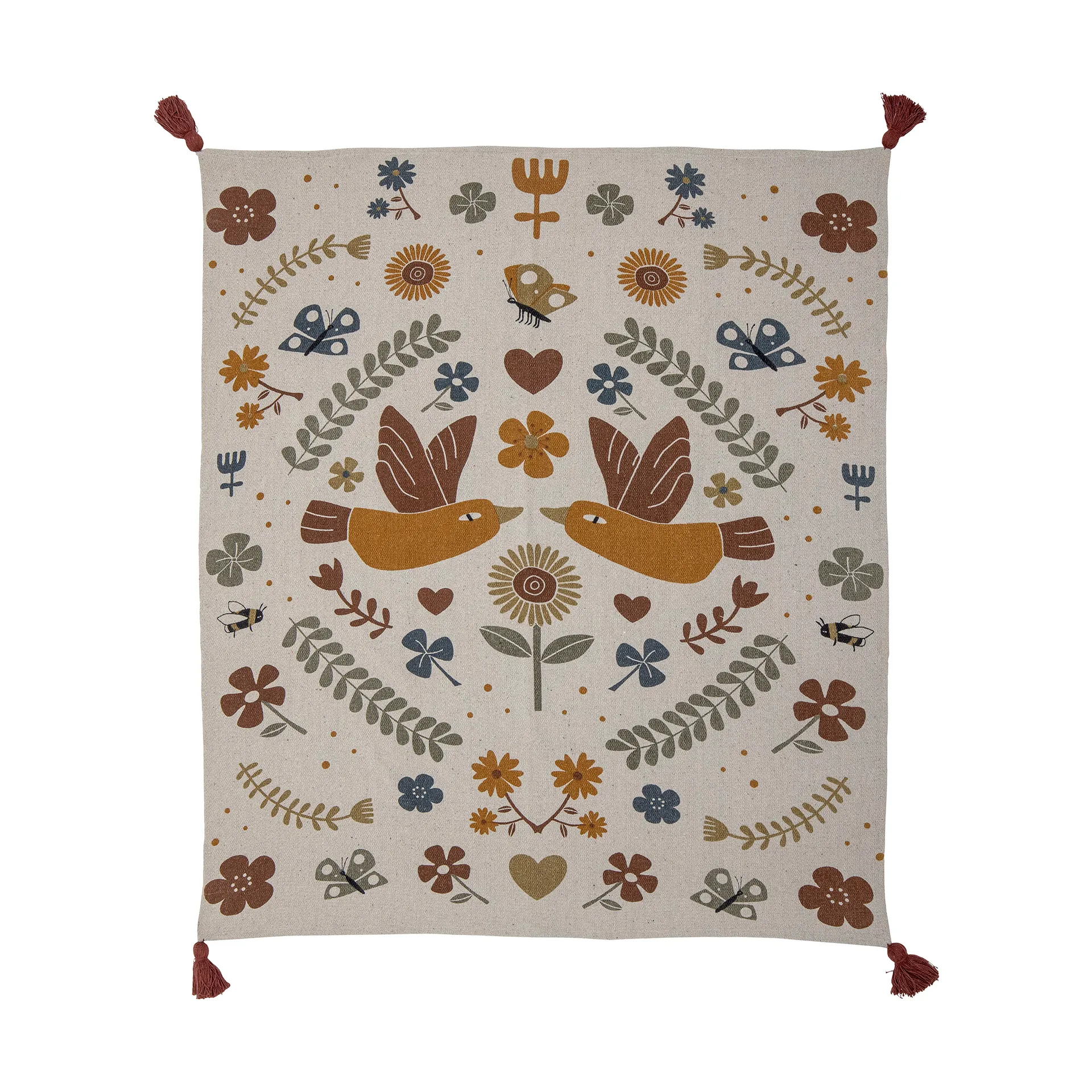 Ember blanket 130x160 cm, Brown Bloomingville