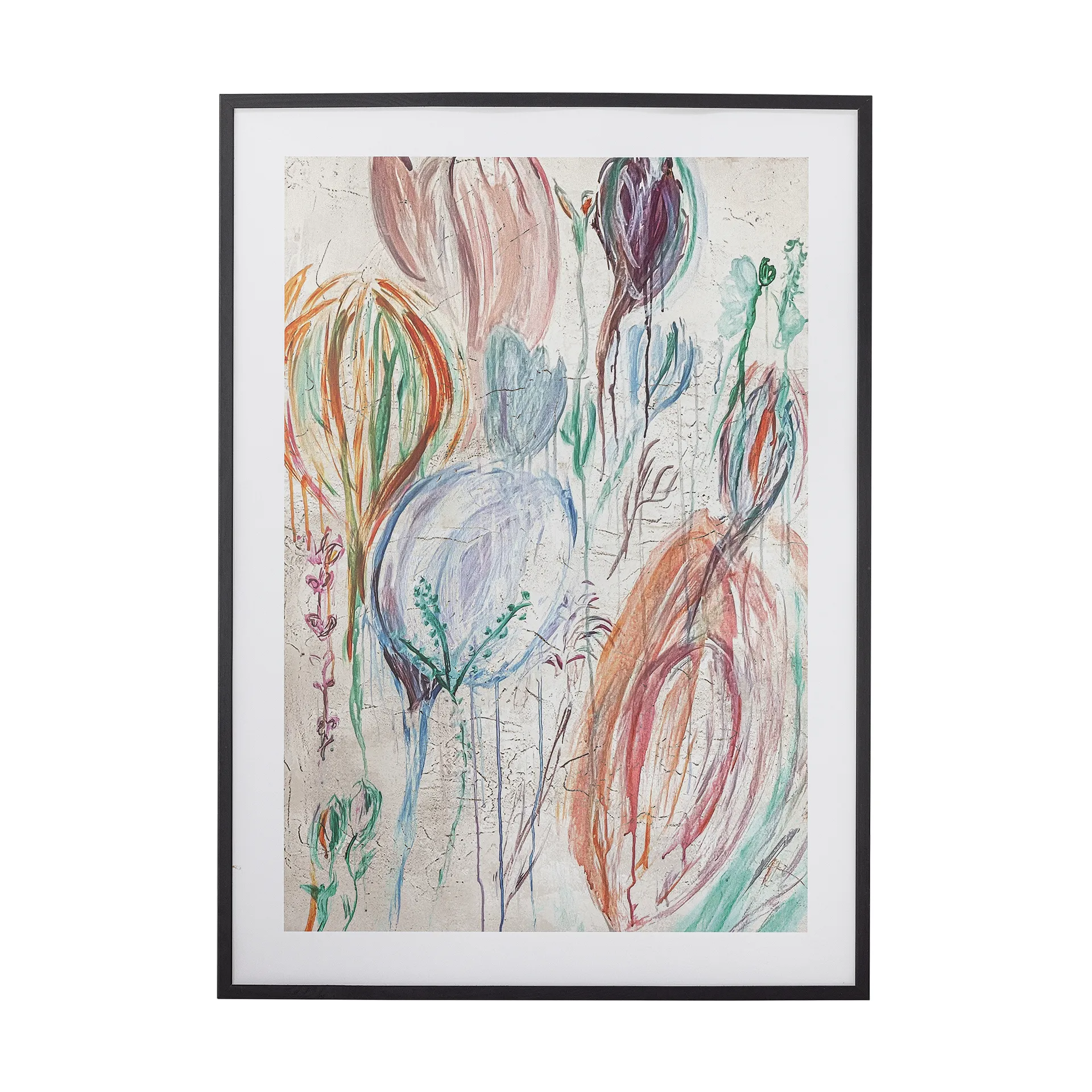 Francine painting 52x72 cm, Black frame Bloomingville