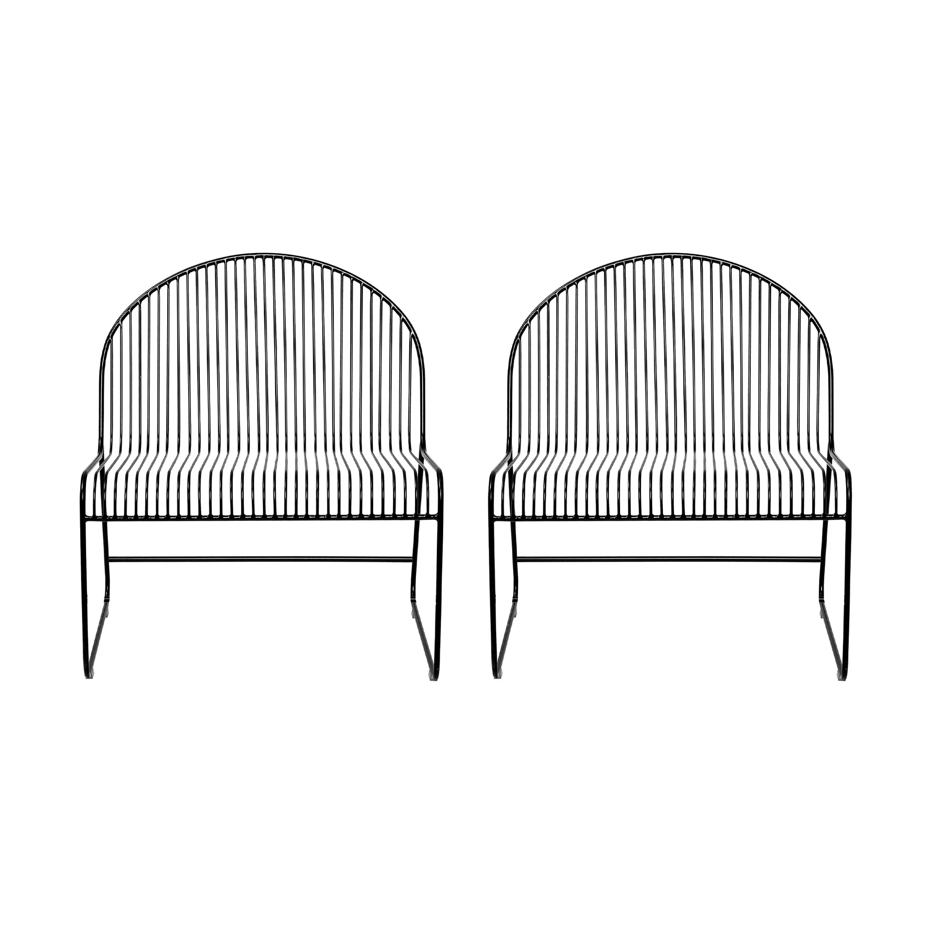 Friend loungestol 2-pack Black,  Bloomingville