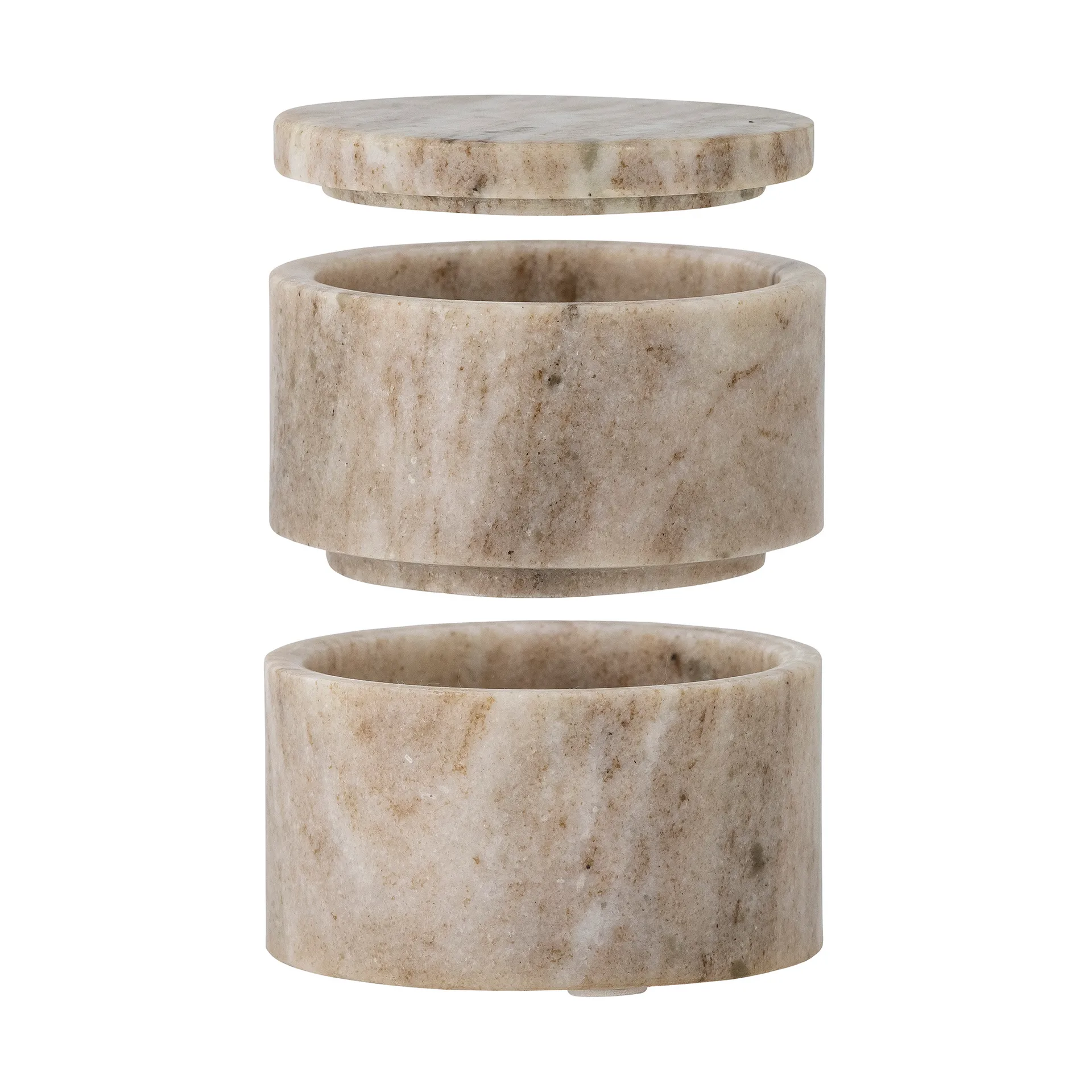 Ilena jar with lid 3 pieces, Marble Bloomingville