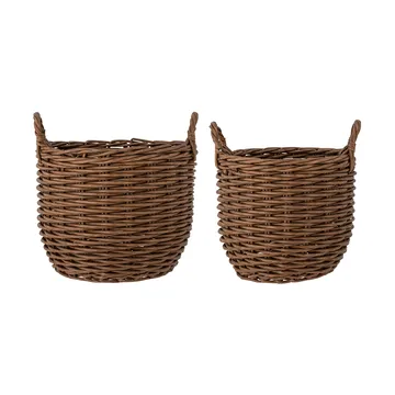 Jayde storage basket 2 pieces - Brown - Bloomingville