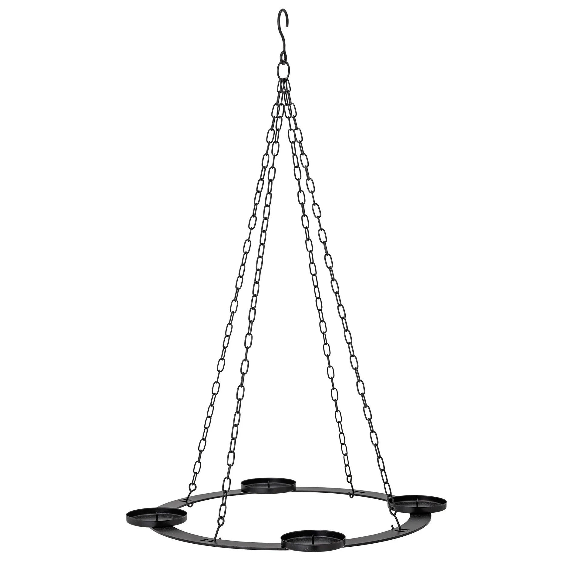 Jutta advent candle chandelier Ø40 cm, Black Bloomingville