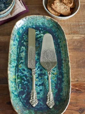 Kalima cake serving set 2 pieces - Brass - Bloomingville