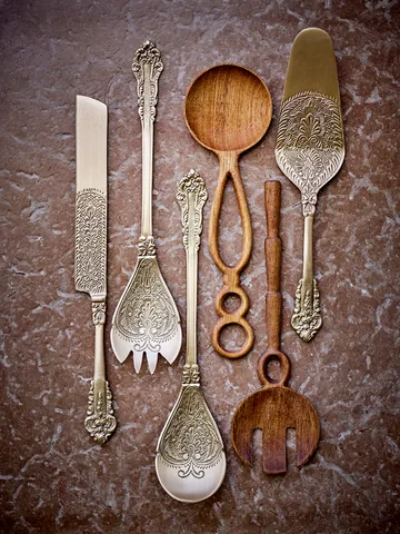 Kalima cake serving set 2 pieces - Brass - Bloomingville