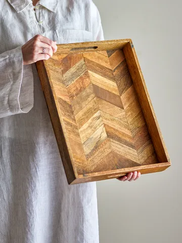 Katalyn serving tray 30x40 cm - Natural - Bloomingville