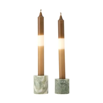 Kokoro candle holder 2 parts - Green marble - Bloomingville