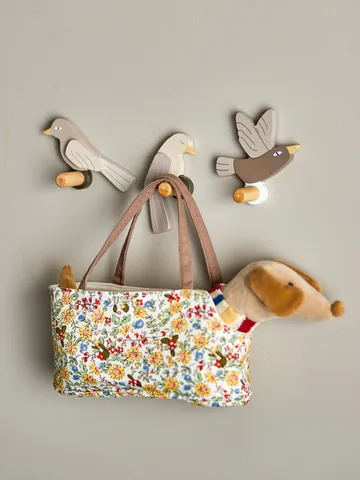 Lewi hook 3 pieces - Birds, brown - Bloomingville