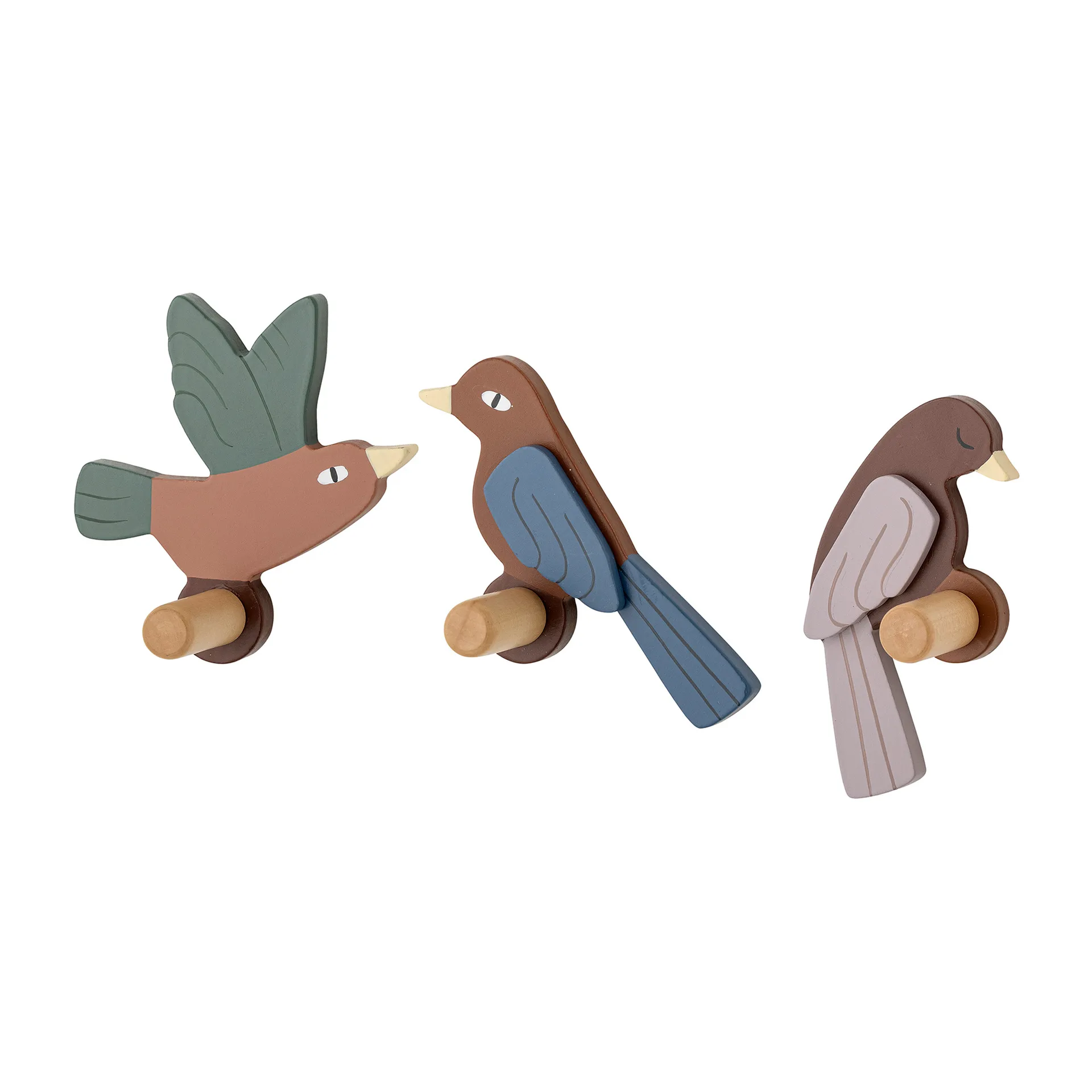 Lewi hook 3 pieces, Birds Bloomingville