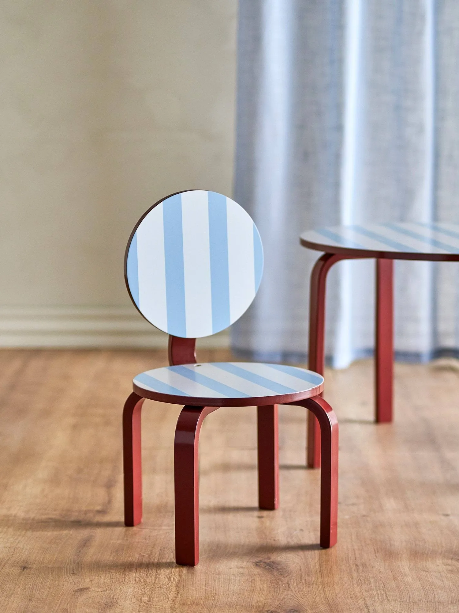 Liova chair, Multi, light blue-white-brown Bloomingville
