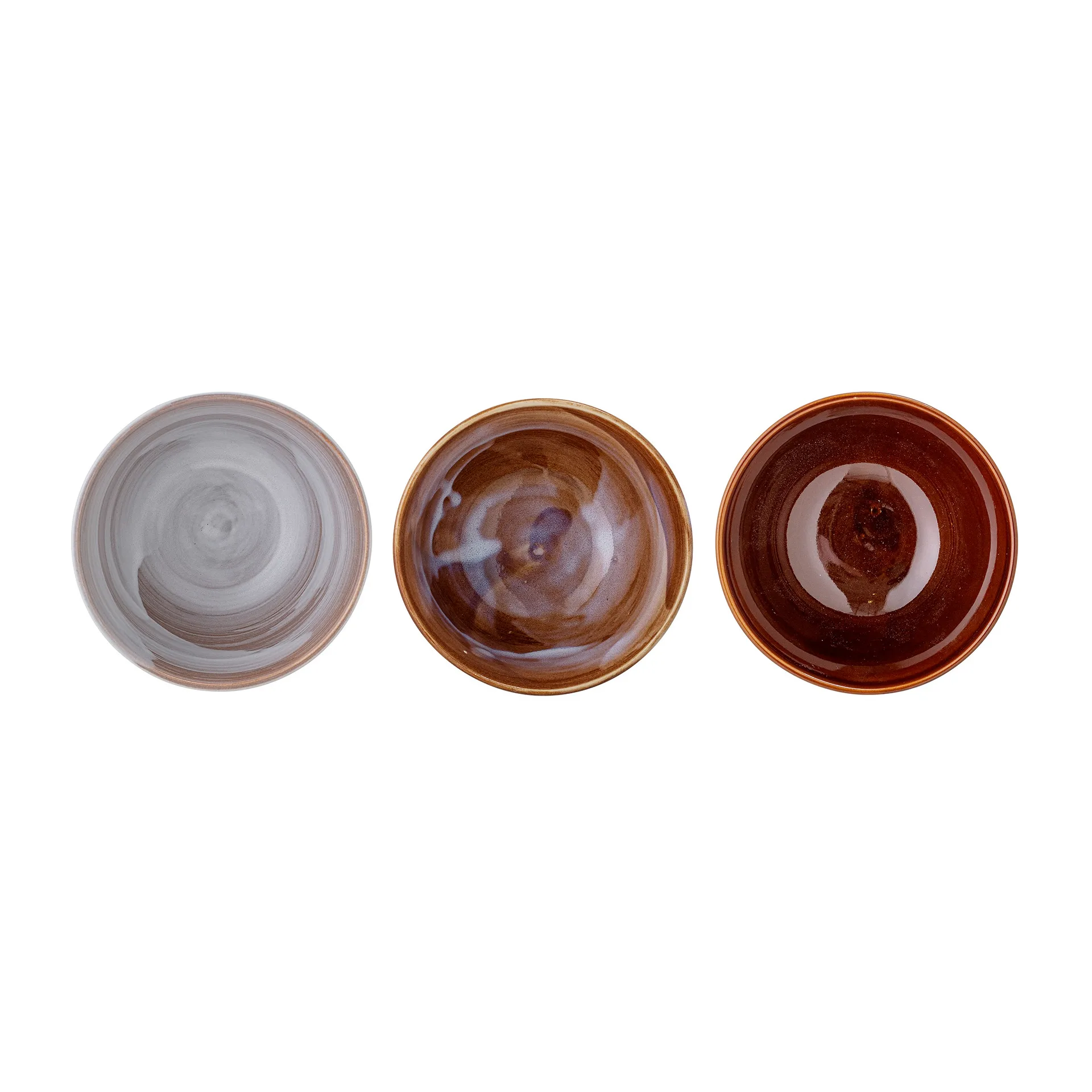 Lotus bowl Ø13.5 cm 3 pieces, Brown Bloomingville