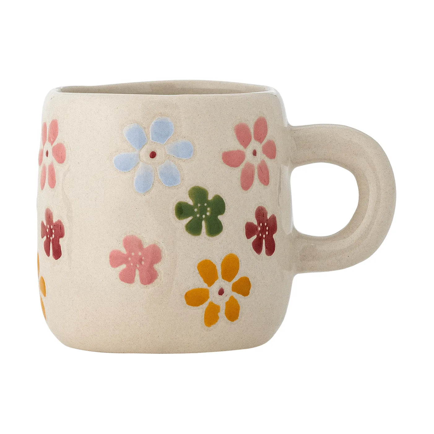 Millie cup 110 ml, White, flowers Bloomingville
