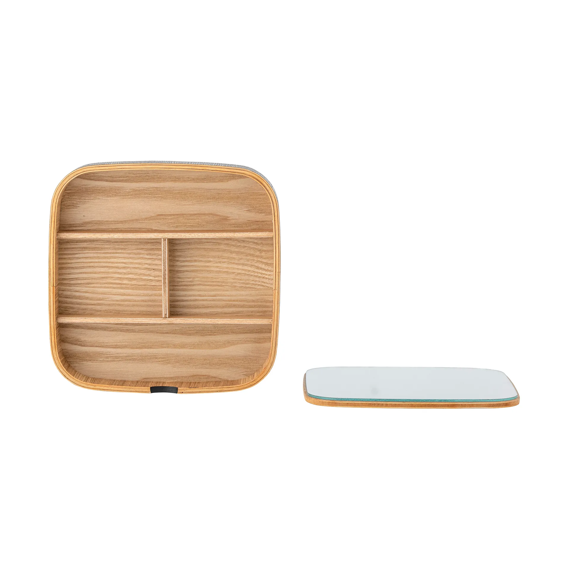 Mimmi table mirror 19x19 cm, Black-oak Bloomingville