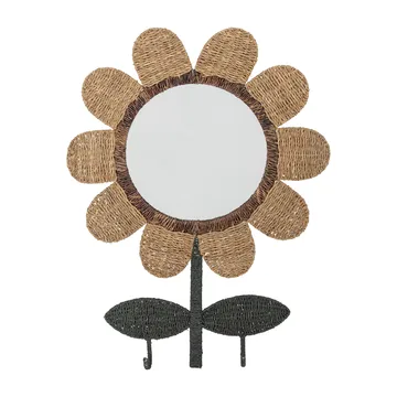 Nabiya mirror with hooks 56x74 cm - Natural - Bloomingville
