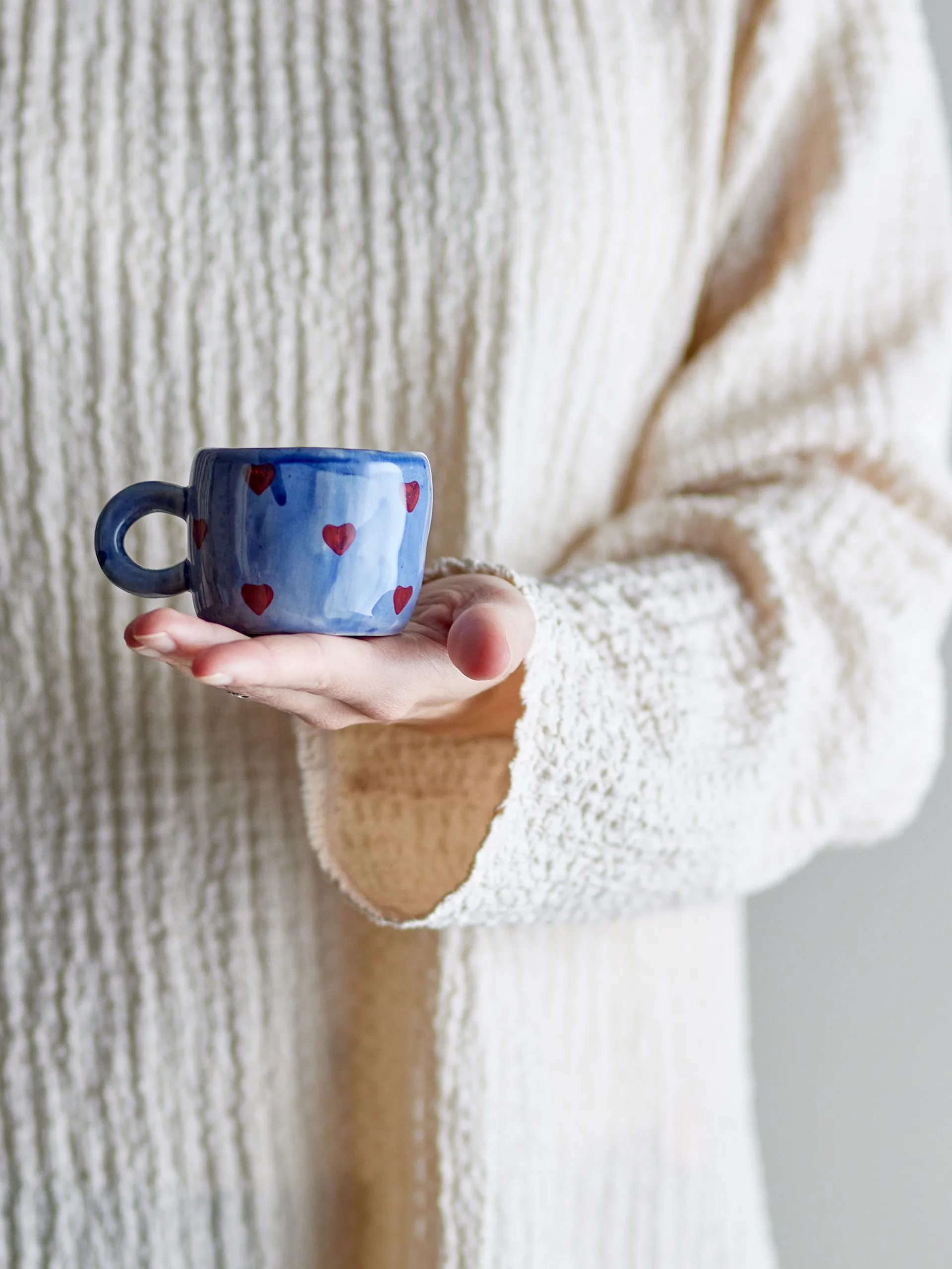 Nini cup 11.5 cl, Blue-hearts Bloomingville