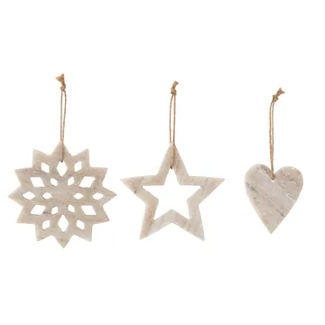 Otilde Christmas decoration 3 pieces - Nature - Bloomingville