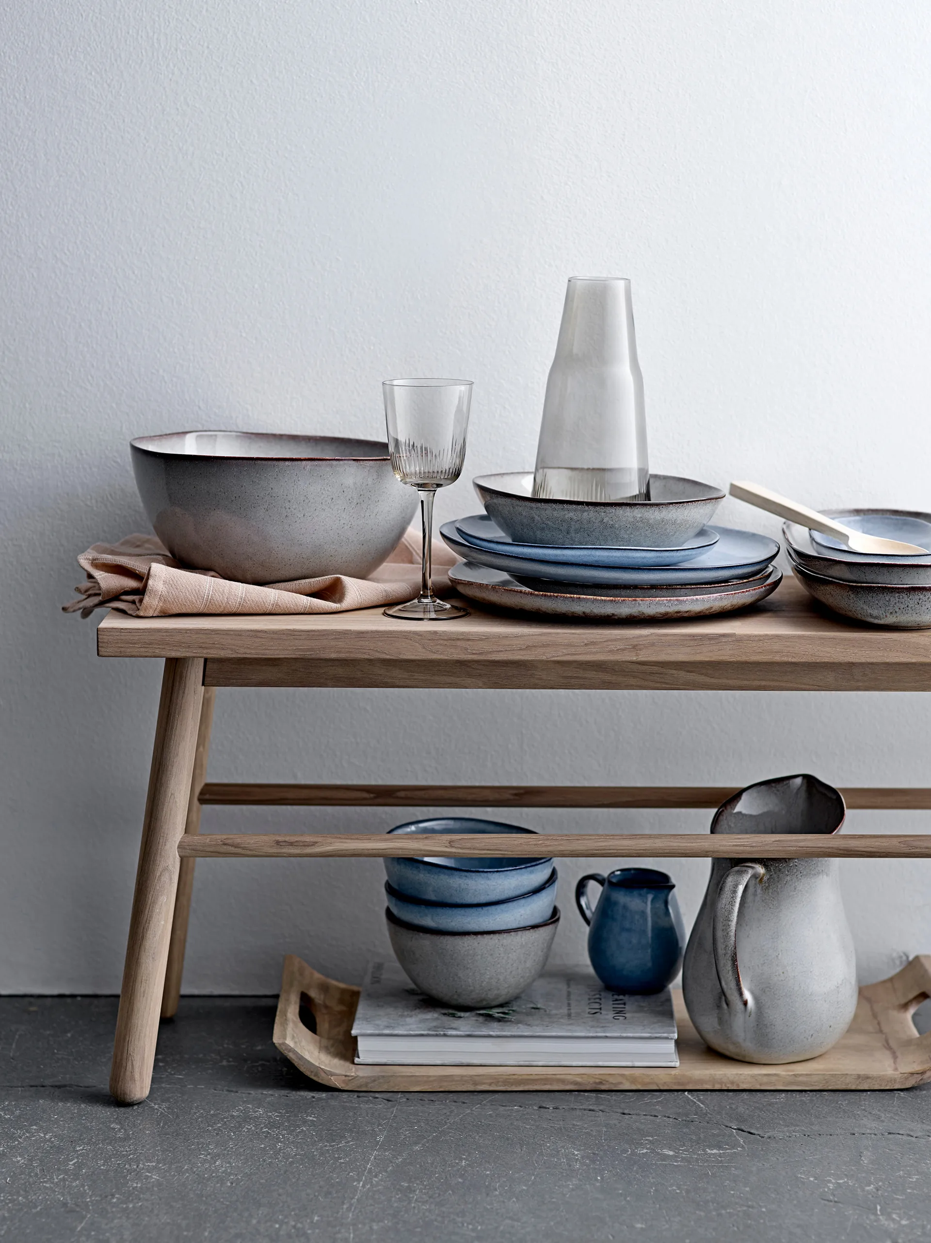 Sandrine breakfast set 12 pieces, Blue Bloomingville