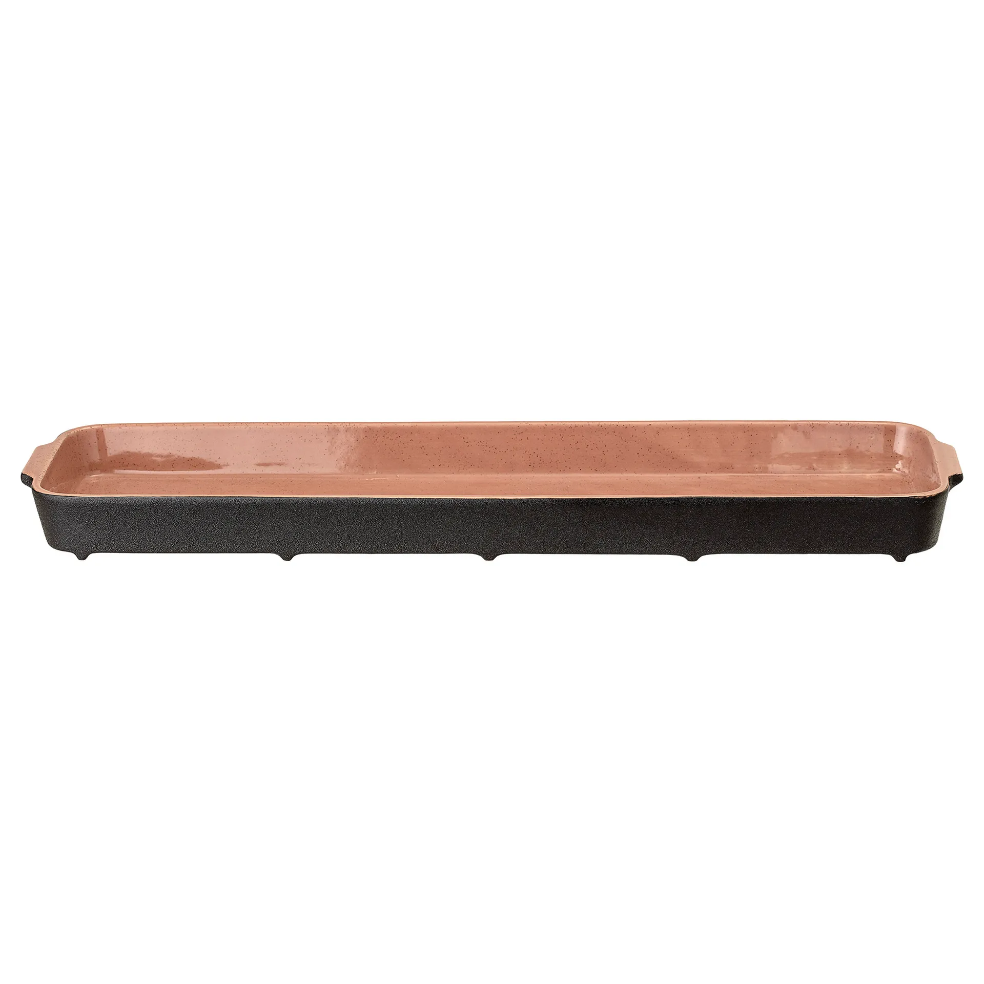 Sienna serving plate, Orange-black Bloomingville