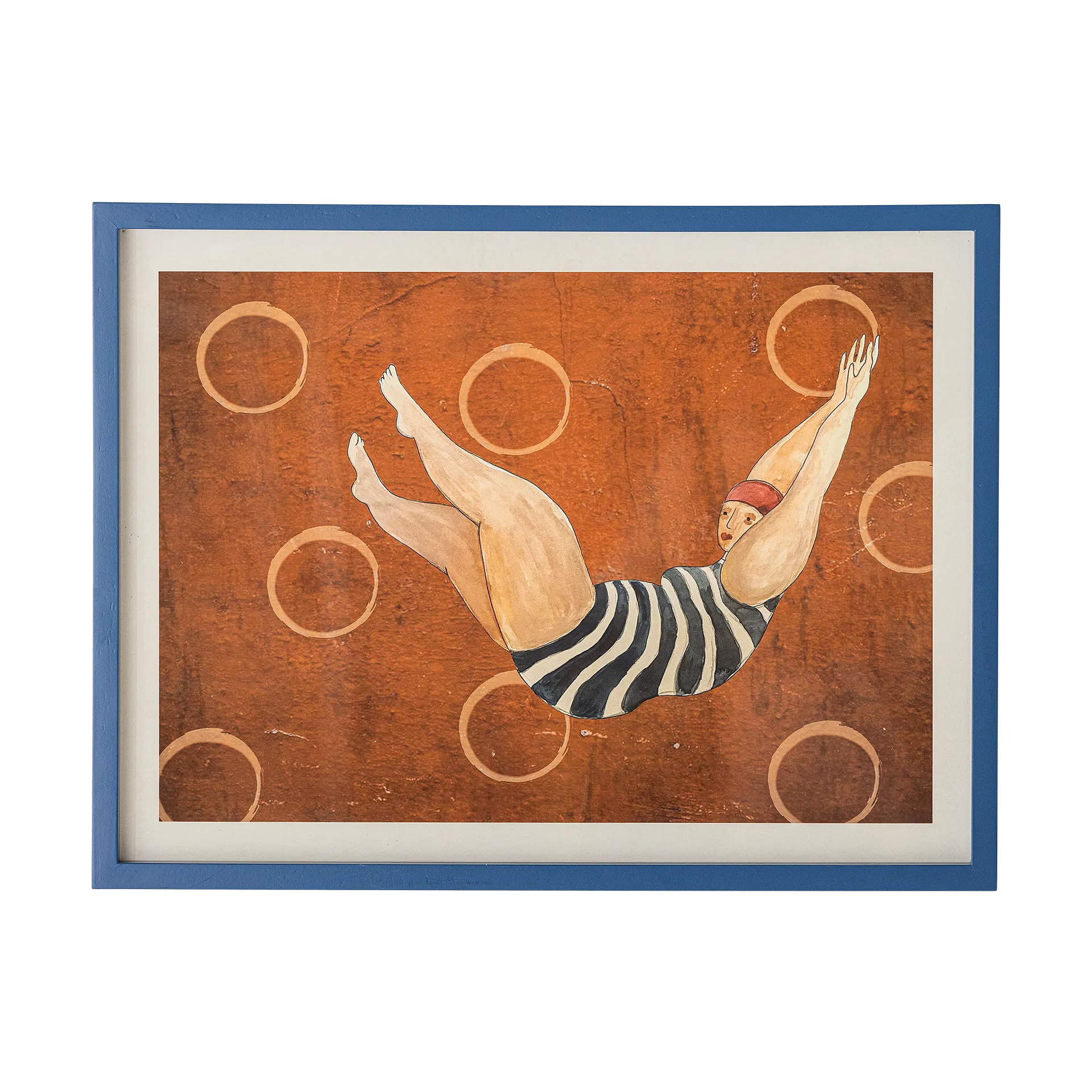 Svela illustration with frame 52x47 cm, Brown Bloomingville