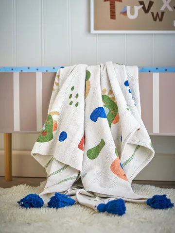 Sylvie cotton throw 160x130 cm - Natural - Bloomingville