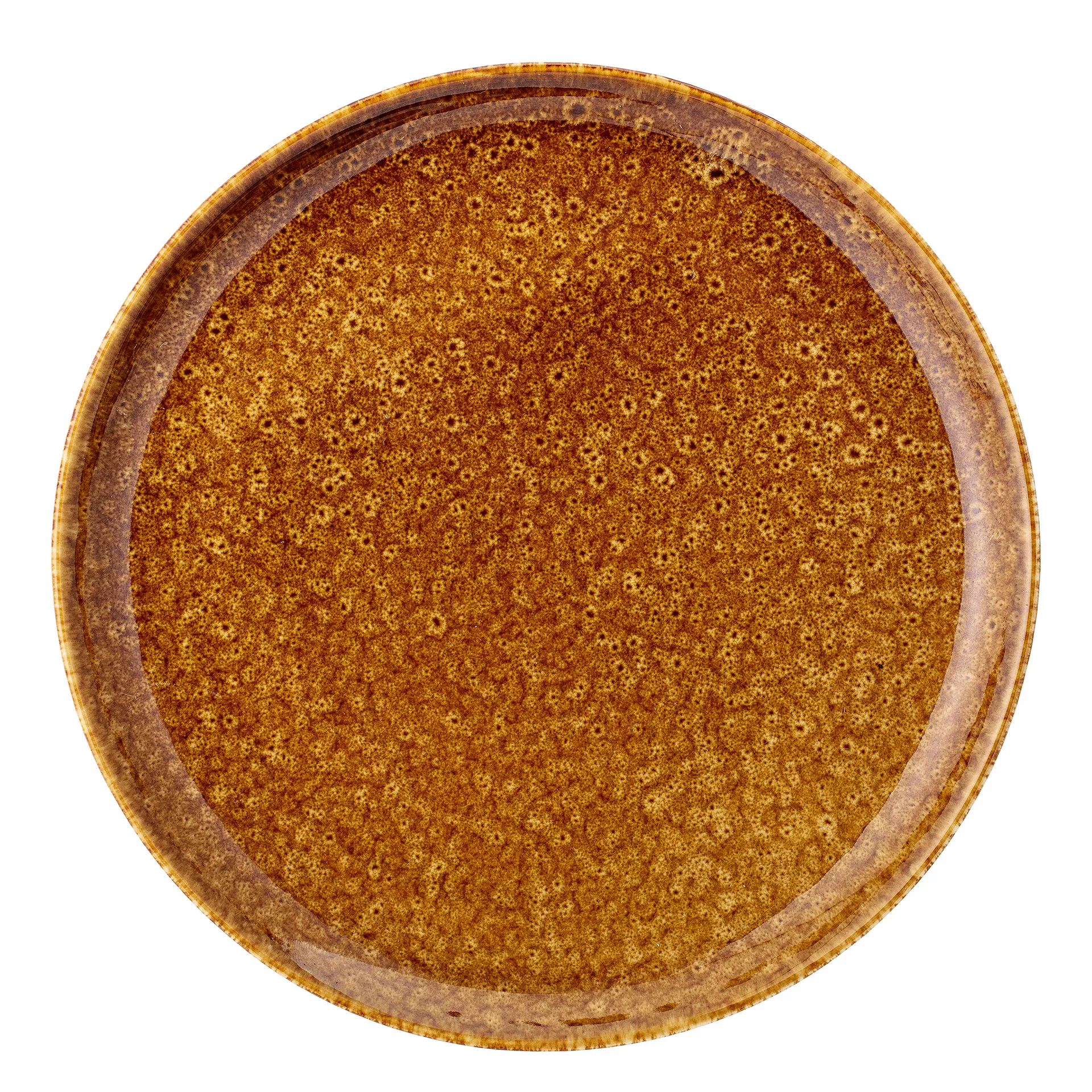 Thea plate stoneware brown, 21 cm Bloomingville