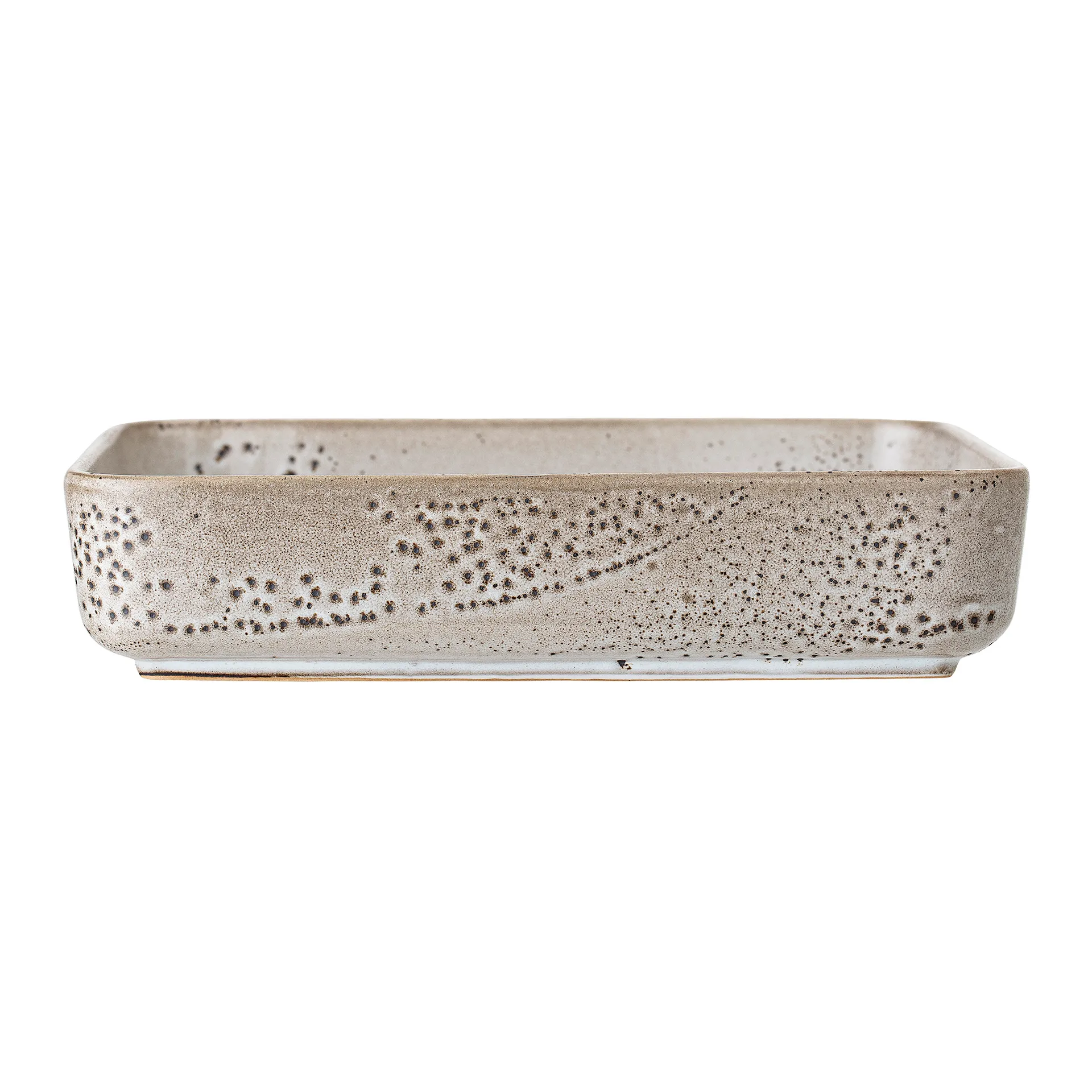 Thea serving plate stoneware 25x25 cm, Grey Bloomingville