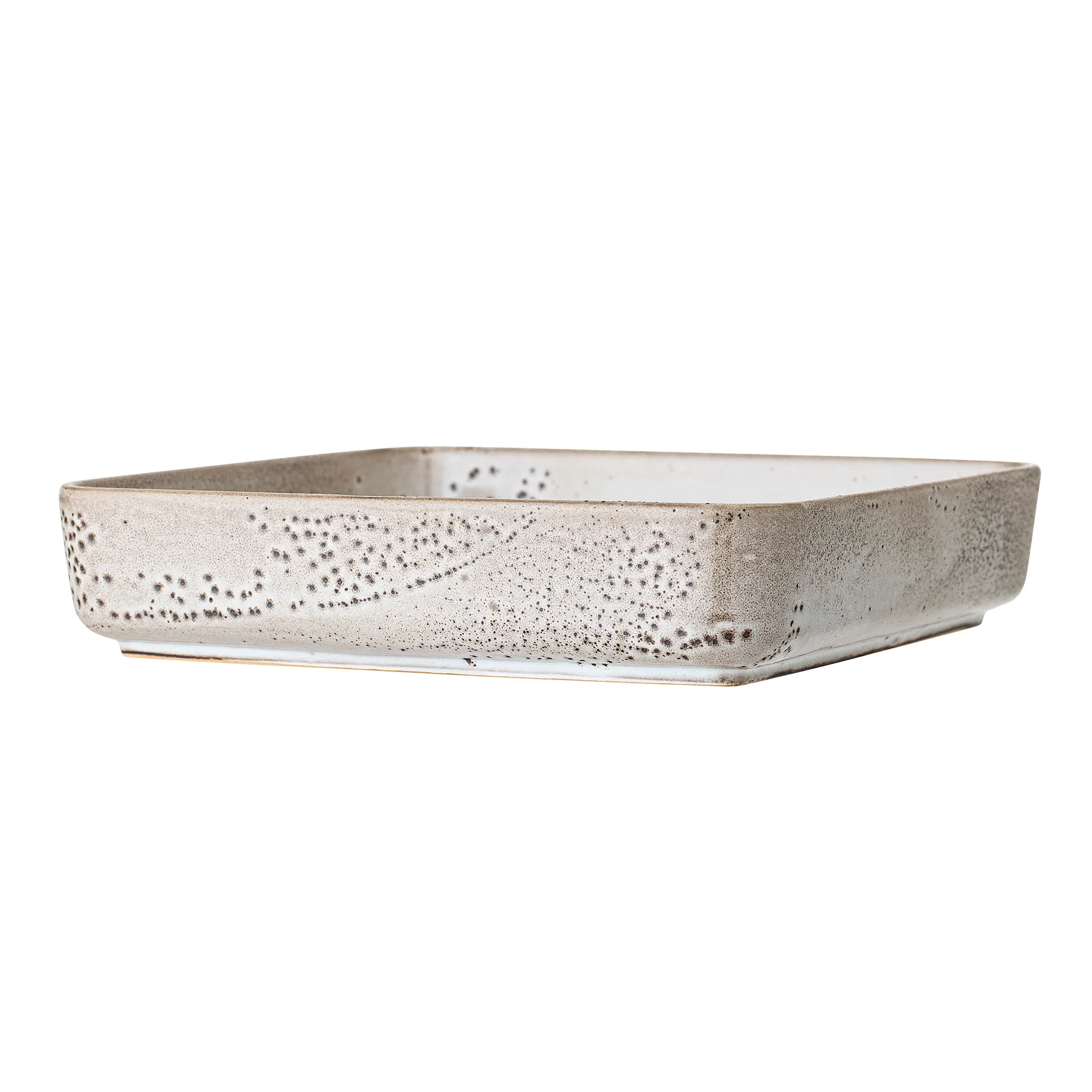 Thea serving plate stoneware 25x25 cm, Grey Bloomingville