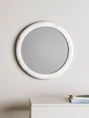 Vaka wall mirror - Nature, Ø50 cm - Bloomingville