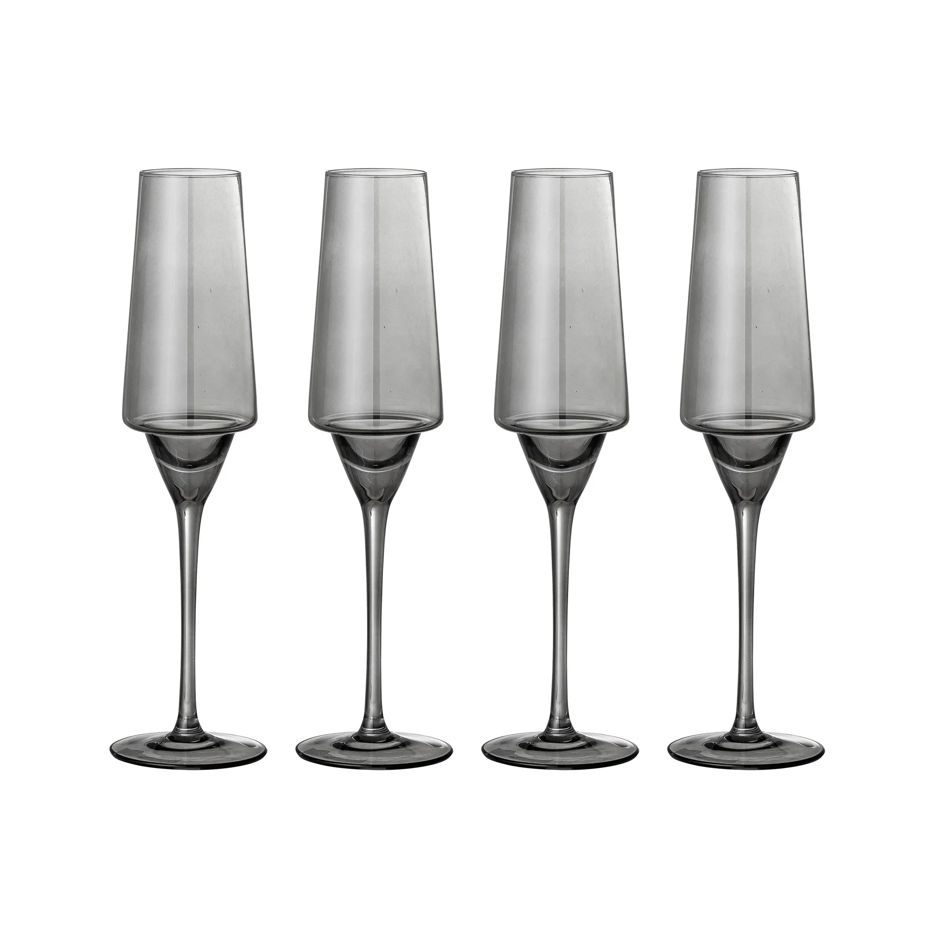 Yvette champagne glass 25 cl 4-pack, grey Bloomingville
