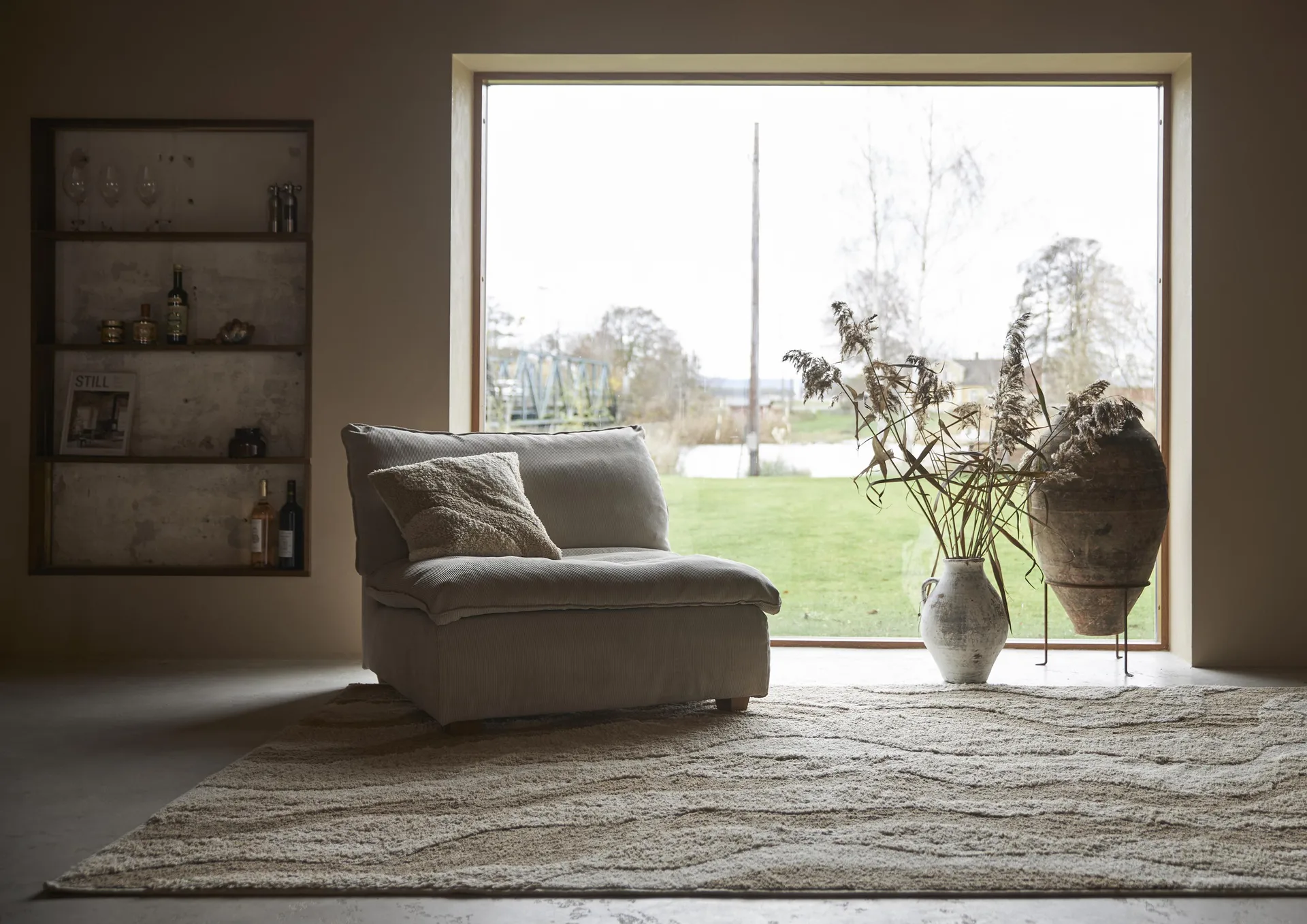 Idun pillowcase 45x45 cm, Beige-brown Boel & Jan
