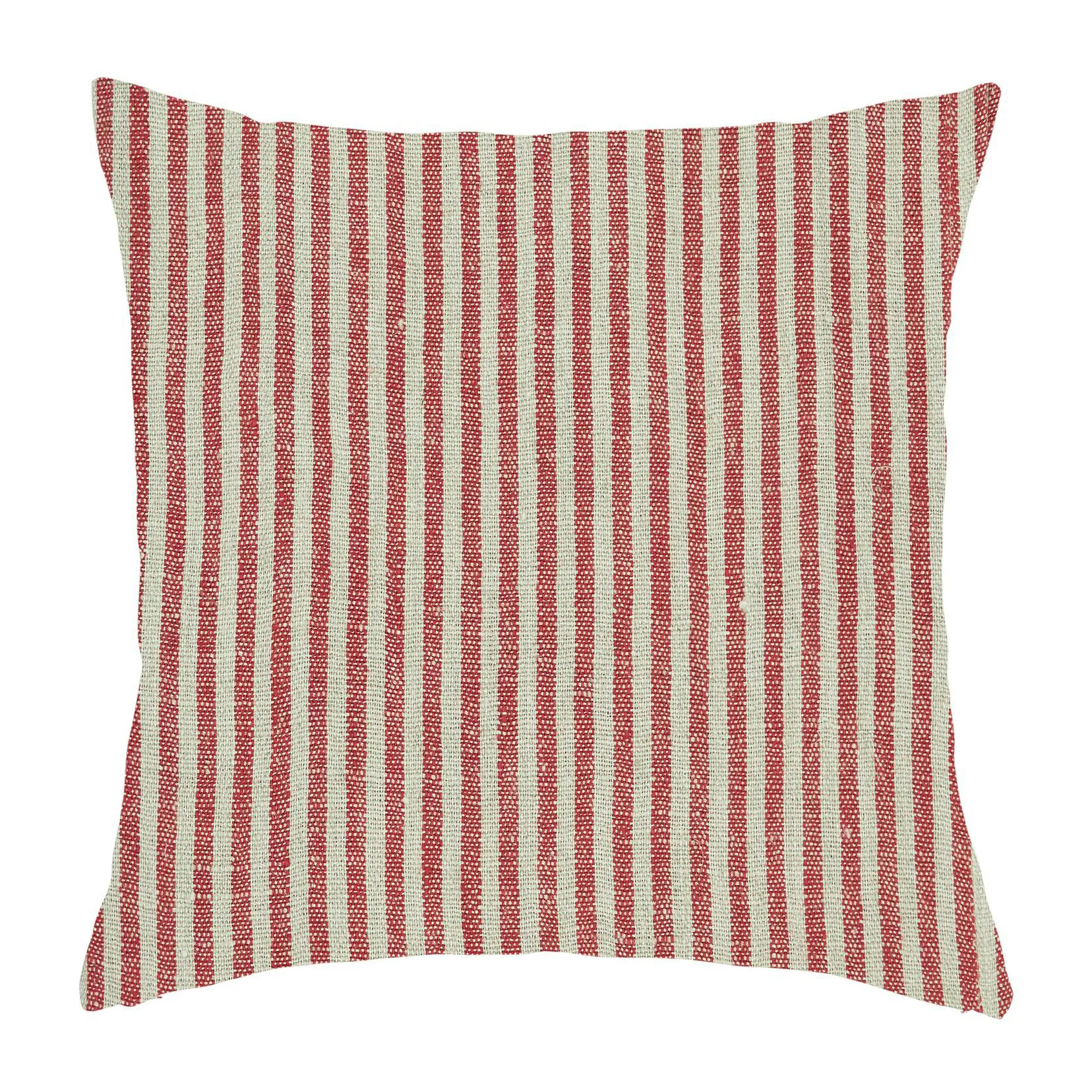 Rough Linen Stripe pillowcase 45x45 cm, Red Boel & Jan