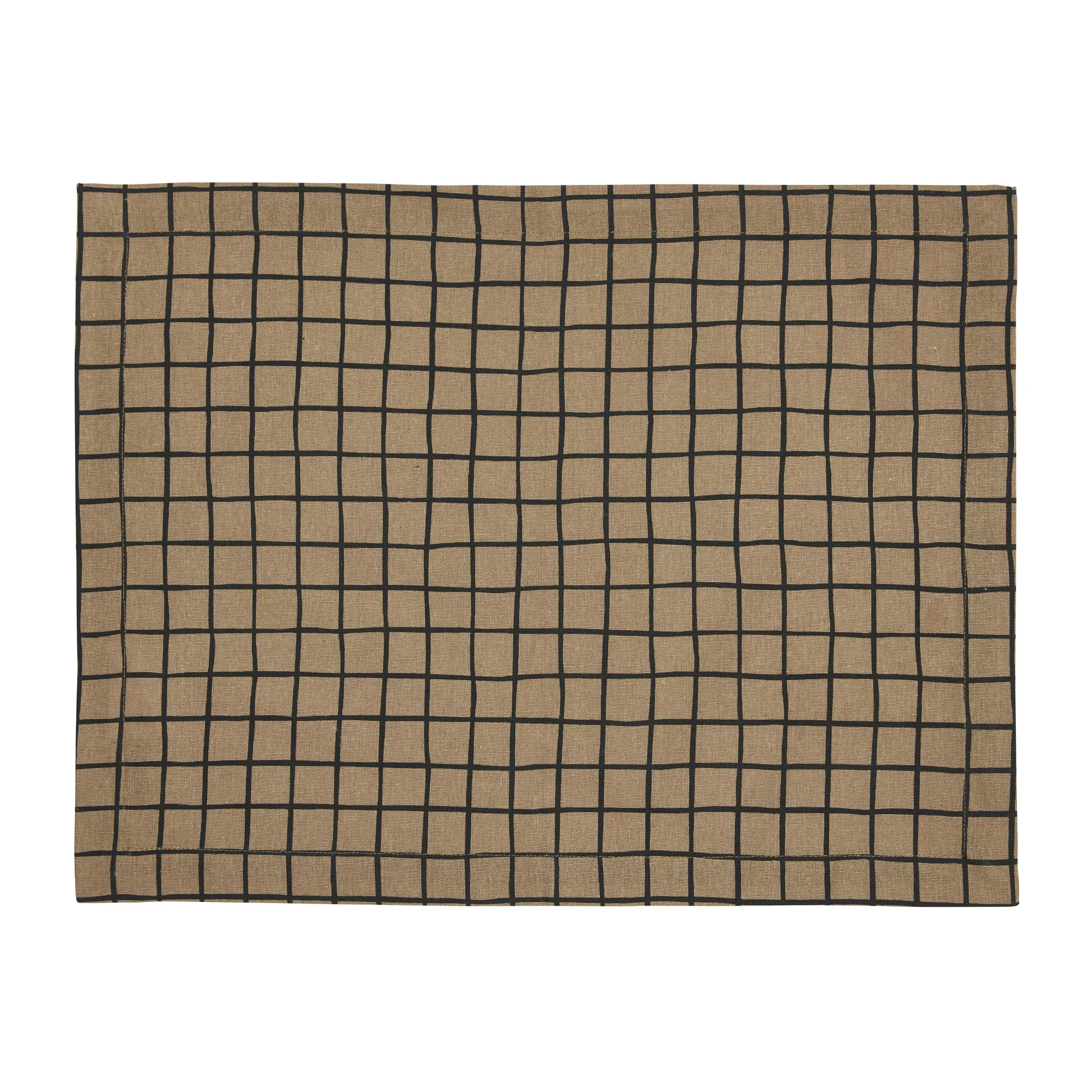 Tofta check placemat 35x45 cm, Brown Boel & Jan