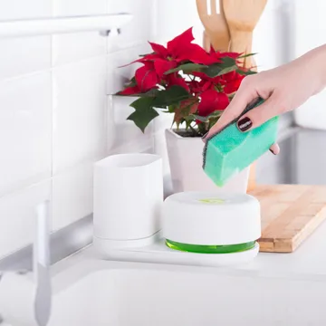 Dishwashing liquid pump with storage rack - white - Bosign
