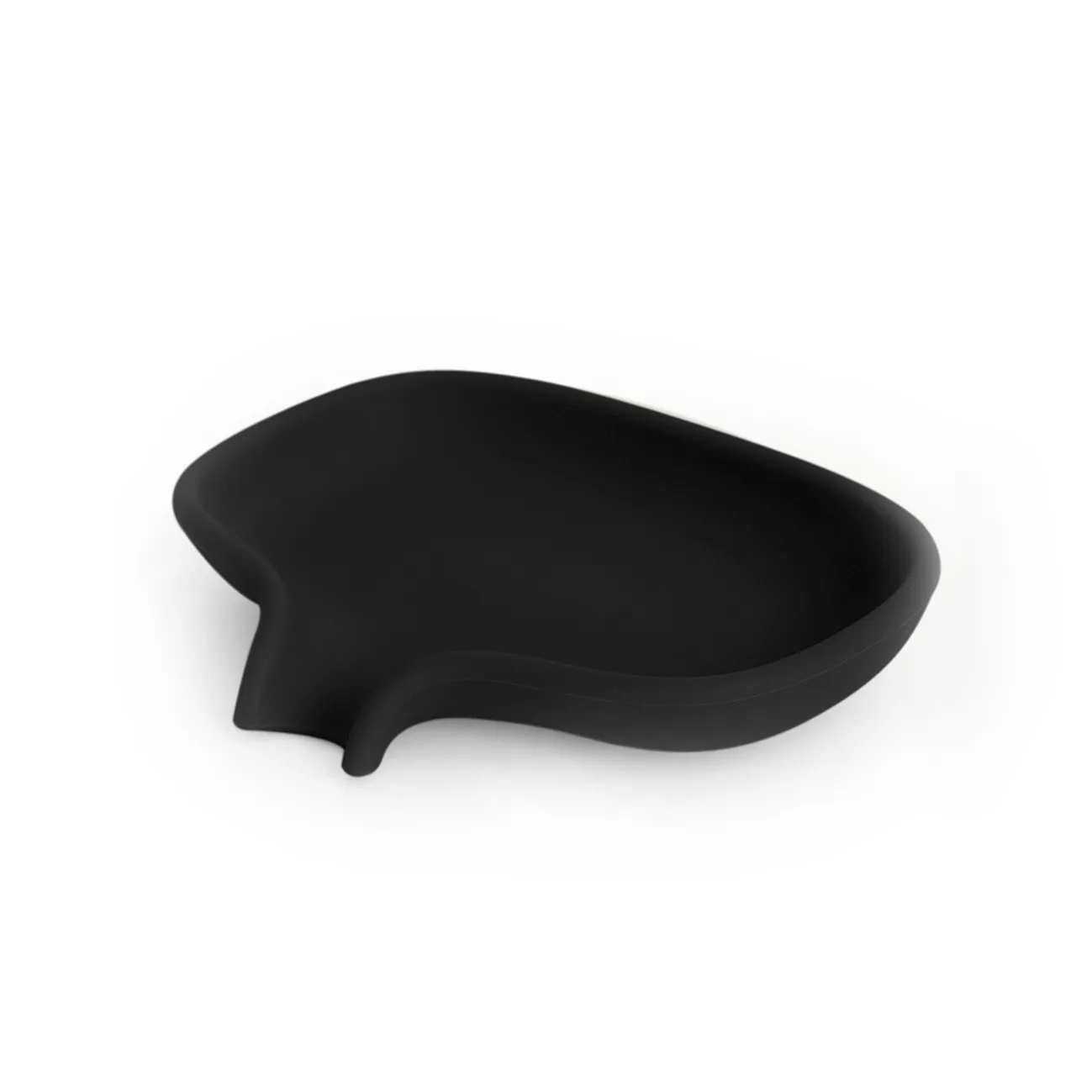 Soap dish with drainage spout silicone, black Bosign